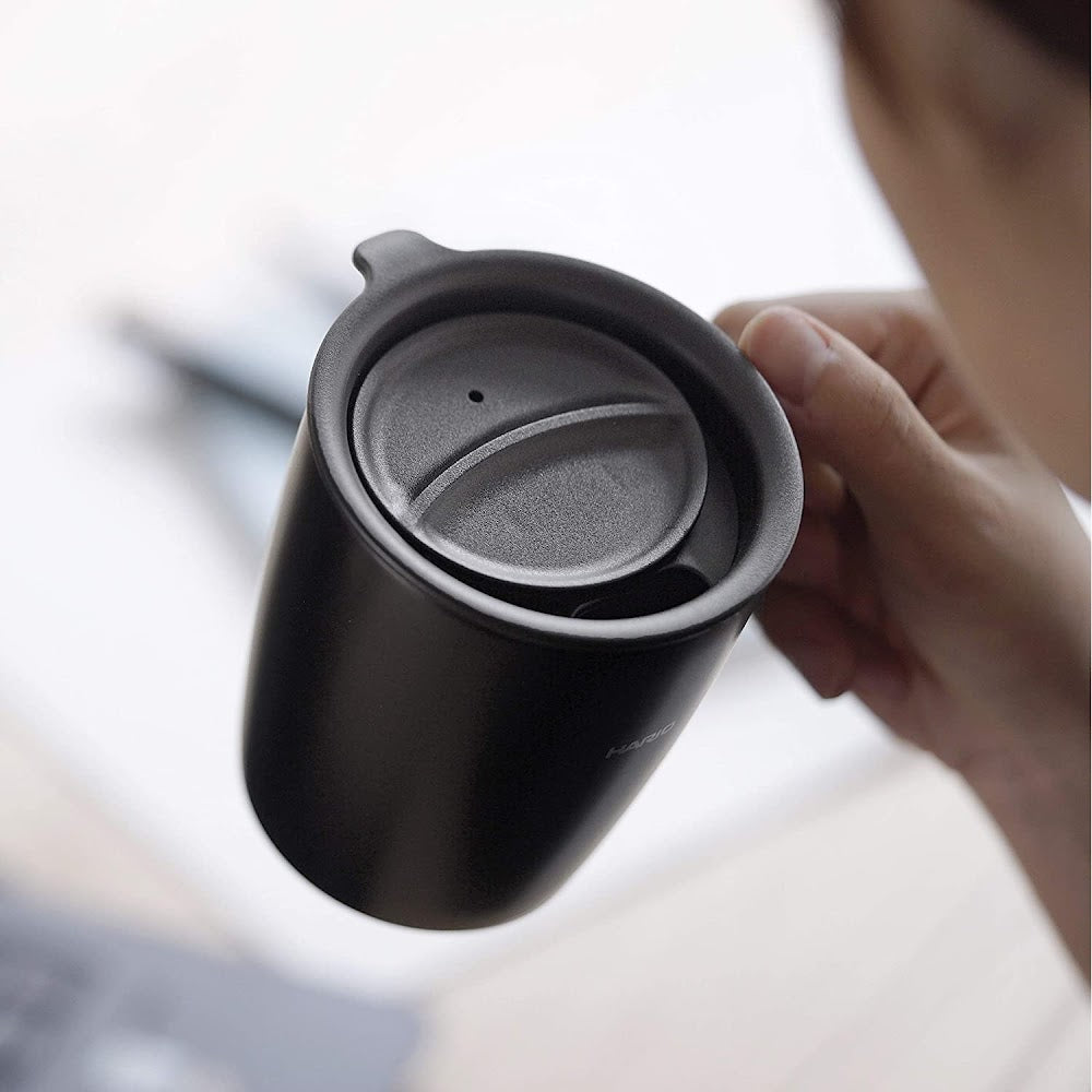 HARIO 不鏽鋼保溫隨行杯 300ml 霧黑 INSULATED MUG SMF-300-B