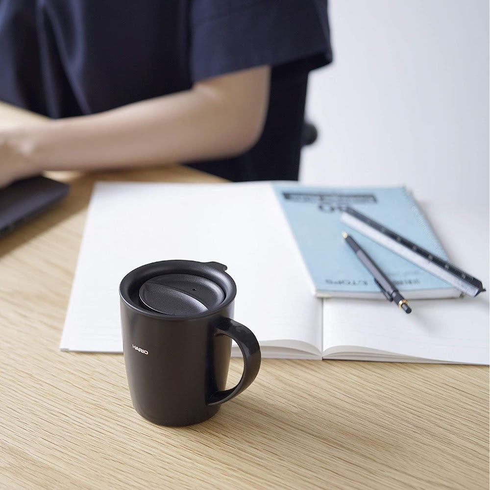 HARIO 不鏽鋼保溫隨行杯 300ml 霧黑 INSULATED MUG SMF-300-B